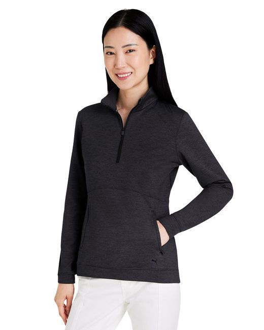 Puma Golf Cloudspun Rockaway Women's Quarter-Zip - Black