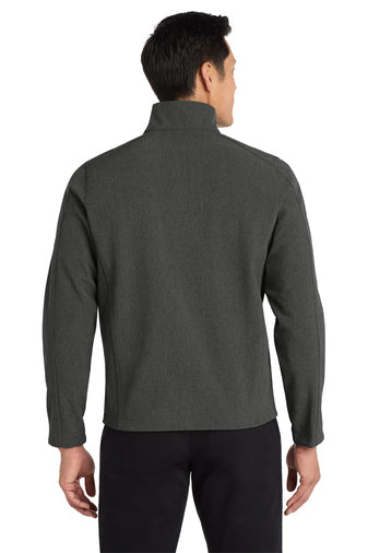 Port Authority® Core Men's Soft Shell Jacket - Black Charcoal Heather