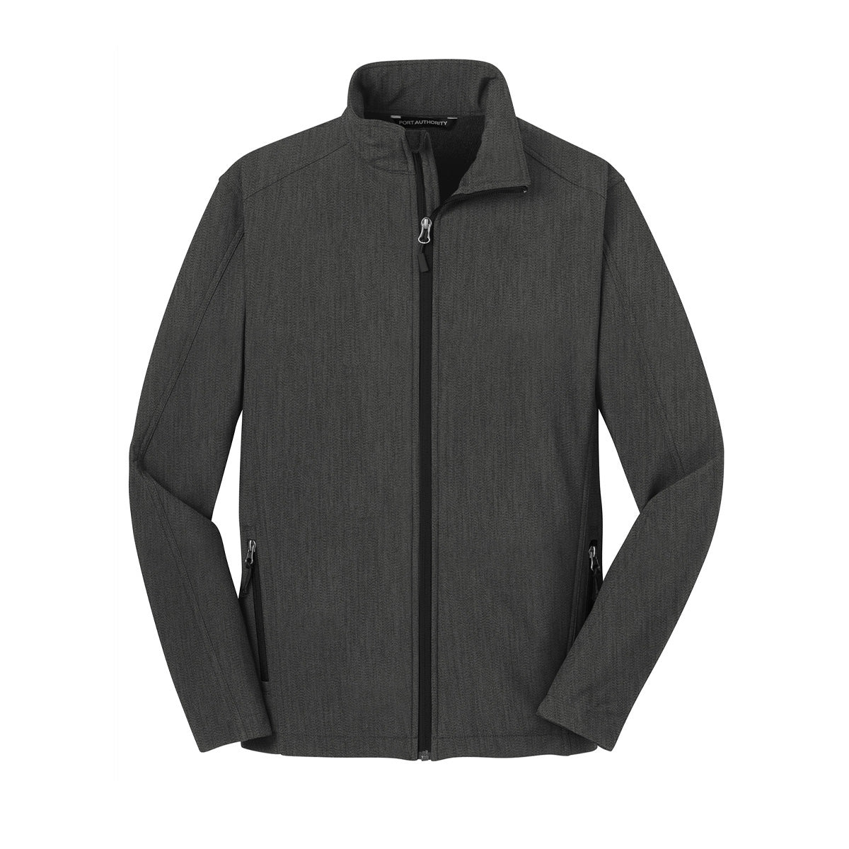 Port Authority® Core Men's Soft Shell Jacket - Black Charcoal Heather