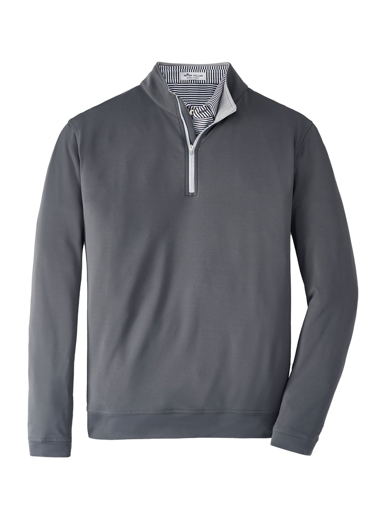 Peter Millar Perth Stretch Loop Terry Men's Quarter-Zip - Iron