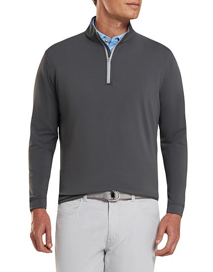 Peter Millar Perth Stretch Loop Terry Men's Quarter-Zip - Iron