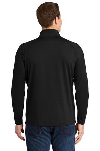 Sport-Tek® Sport-Wick® Stretch Men's Quarter Zip Pullover - Black